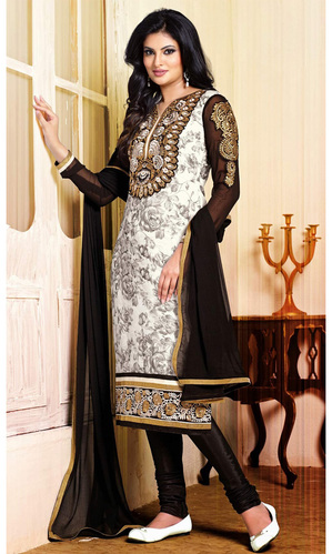 Geeta Basra Off White & Black Brasso Suit