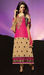 Dark Pink & Beige Georgette Suit