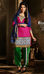 Magenta & Green Cotton Patiala Suit